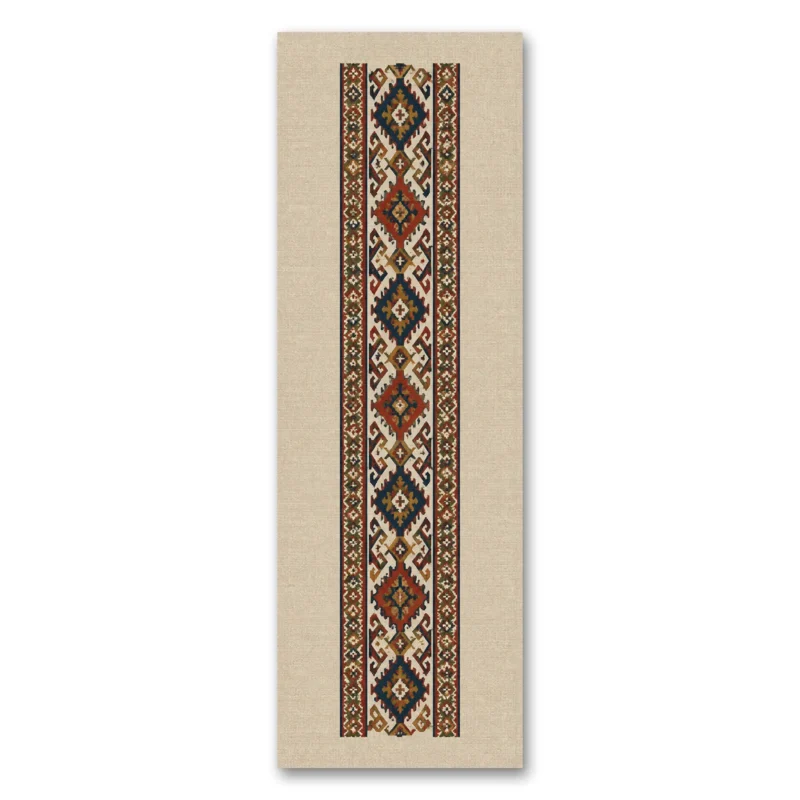 Geleneksel Anadolu Kilim Bordürü Dikey Panoramik Kanvas Tablo