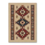 Geleneksel Üçlü Madalyon Kilim Deseni Kanvas Tablo