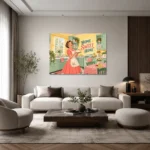 Home Sweet Home 1950'ler Retro Mutfak Kanvas Tablo - ürün görseli 2
