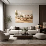 İskandinav Minimal Salon Dekoru Kanvas Tablo - ürün görseli 2