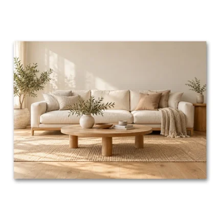İskandinav Minimal Salon Dekoru Kanvas Tablo