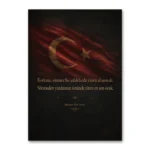 İstiklâl Marşı Al Sancak Türk Bayrağı Premium Klasik Kanvas Tablo