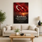 İstiklâl Marşı Korkma Türk Bayrağı Gün Doğumu Kanvas Tablo - ürün görseli 2