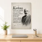 İstiklâl Marşı Mehmet Âkif Ersoy Portreli Dikey Kanvas Tablo - ürün görseli 2