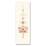 Lotus ve Geometrik Mandala Dikey Kanvas Tablo