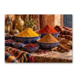 Marakeş Baharat Pazarı Kanvas Tablo