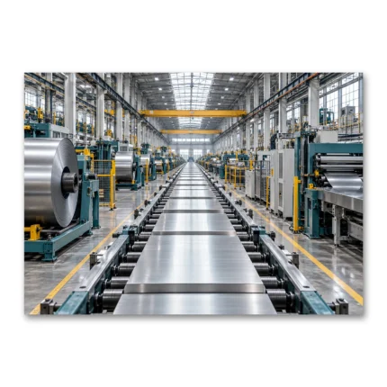 Metal Üretim Hattı Endüstriyel Kanvas Tablo