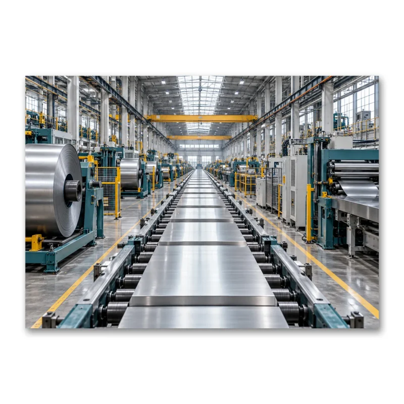 Metal Üretim Hattı Endüstriyel Kanvas Tablo