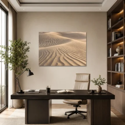 Minimal Bej Çöl Kumulları Kanvas Tablo - ürün görseli 1
