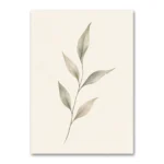 Minimal Botanik Dal Japandi Kanvas Tablo