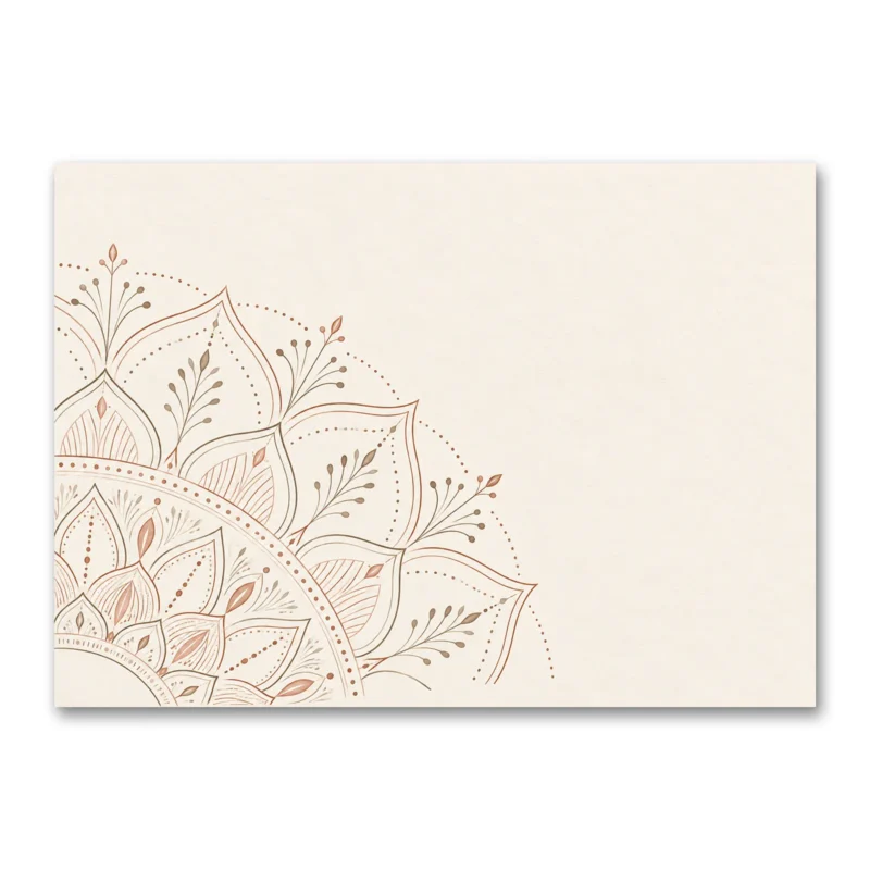 Minimal Köşe Mandala Kanvas Tablo