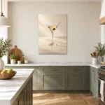 Minimal Martini ve Zeytin Kanvas Tablo - ürün görseli 1