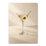 Minimal Martini ve Zeytin Kanvas Tablo