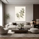 Minimal Zeytin Dalı Ege Esintisi Kanvas Tablo - ürün görseli 2