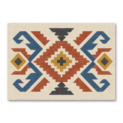 Modern Geometrik Anadolu Kilim Motifleri Kanvas Tablo