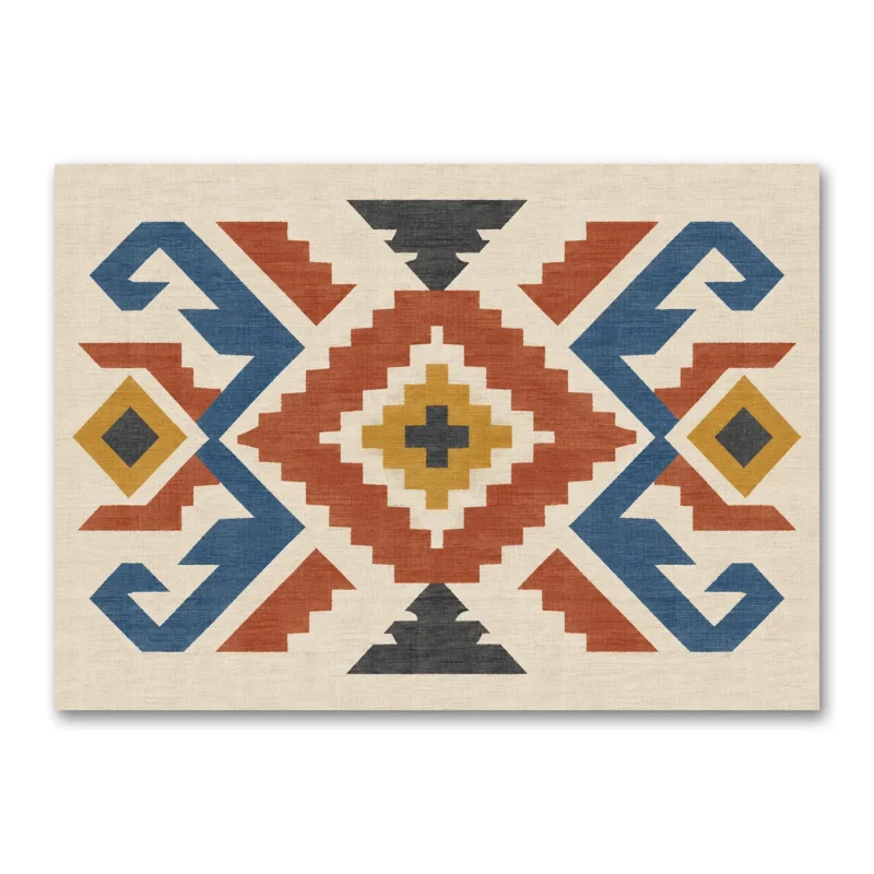 Modern Geometrik Anadolu Kilim Motifleri Kanvas Tablo