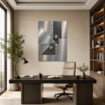 Modern Metal Geometrik Endüstriyel Kanvas Tablo - ürün görseli 2