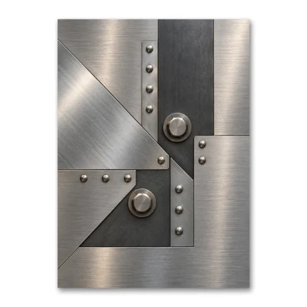 Modern Metal Geometrik Endüstriyel Kanvas Tablo