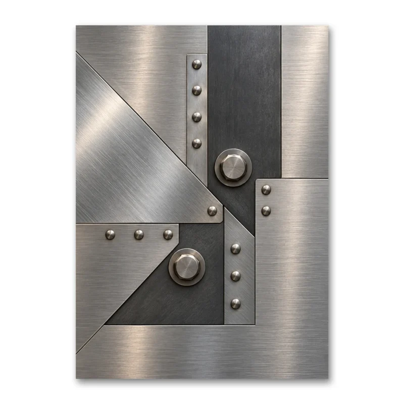 Modern Metal Geometrik Endüstriyel Kanvas Tablo
