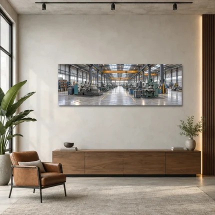Panoramik Fabrika ve Makine Atölyesi Kanvas Tablo - ürün görseli 1