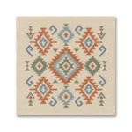 Pastel Anadolu Kilim Motifleri Kanvas Tablo