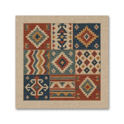 Patchwork Anadolu Kilim Motifleri Kanvas Tablo