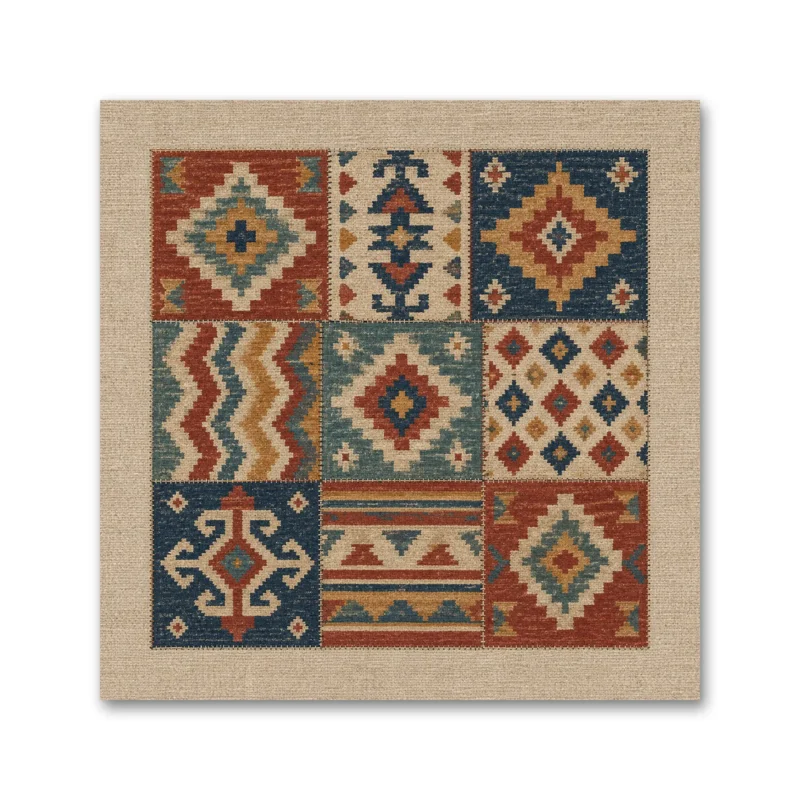 Patchwork Anadolu Kilim Motifleri Kanvas Tablo