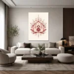Pembe Lotus Mandala Kanvas Tablo - ürün görseli 2