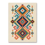 Renkli Anadolu Kilim Motifleri Kanvas Tablo