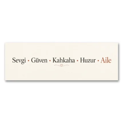 Sevgi Güven Kahkaha Huzur Aile Kanvas Tablo