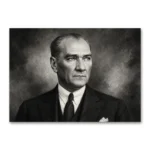 Siyah Beyaz Atatürk Portresi Kanvas Tablo – 10 Kasım Anma