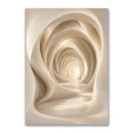Sonsuz Bej Portal 3D Kanvas Tablo
