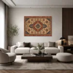 Vintage Anadolu Kilim Motifli Kanvas Tablo - ürün görseli 2