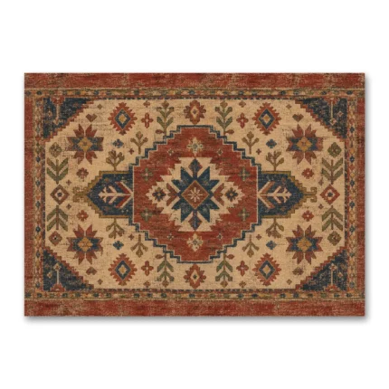Vintage Anadolu Kilim Motifli Kanvas Tablo