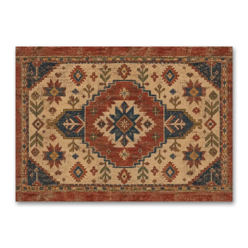 Vintage Anadolu Kilim Motifli Kanvas Tablo