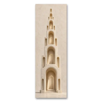 Yükselen Kemerler 3D Mimari Kanvas Tablo