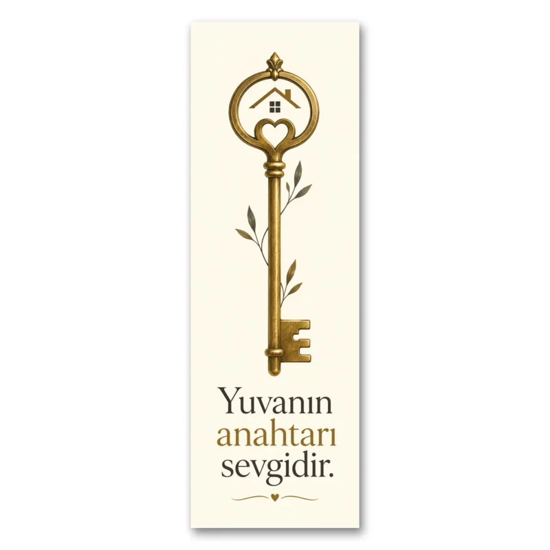 Yuvanın Anahtarı Sevgidir Kanvas Tablo