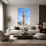 Gökyüzüne Yükselen Taş Minare Kanvas Tablo - ürün görseli 2