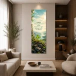 Gücümüzü Yenile Duası – Umut ve Sağlık Temalı Dikey Panoramik Kanvas Tablo - ürün görseli 2