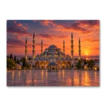 Gün Batımında Sultanahmet Camii Kanvas Tablo