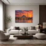 Gün Batımında Sultanahmet Camii Kanvas Tablo - ürün görseli 2