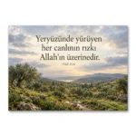 Rızkı Allah Verir Hûd 11:6 Manzara Kanvas Tablo