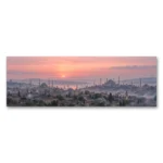 Şehrin Üzerinde Minareler Panoramik Kanvas Tablo