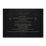 Siyah Altın Minimal Fatiha Suresi Kanvas Tablo
