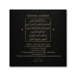 Siyah Altın Minimal Fatiha Suresi Kanvas Tablo