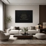 Siyah Altın Minimalist İhlâs Suresi Türkçe Mealli Kanvas Tablo - ürün görseli 2
