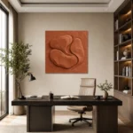 Terracotta Organik Formlar Toprak Tonları Kanvas Tablo - ürün görseli 1