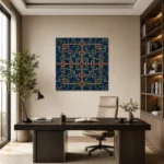 Uzak Doğu Geometrik Motifleri Kanvas Tablo - ürün görseli 1