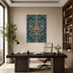 Uzak Doğu Lotus Motifleri Kanvas Tablo - ürün görseli 1