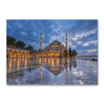 Yağmur Sonrası Işıltılı Cami Avlusu Kanvas Tablo